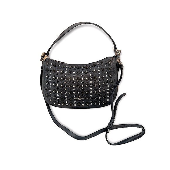 Coach Handbags - Coach Navy Chelsea Floral Rivets Bag